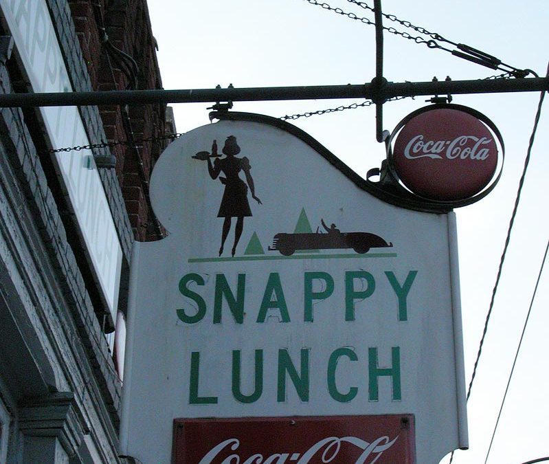 Snappy Lunch restaurant sign, Mount Airy NC
