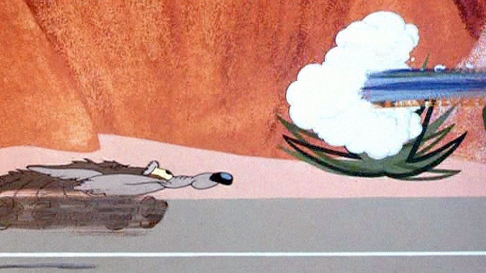 Roadrunner speeds away