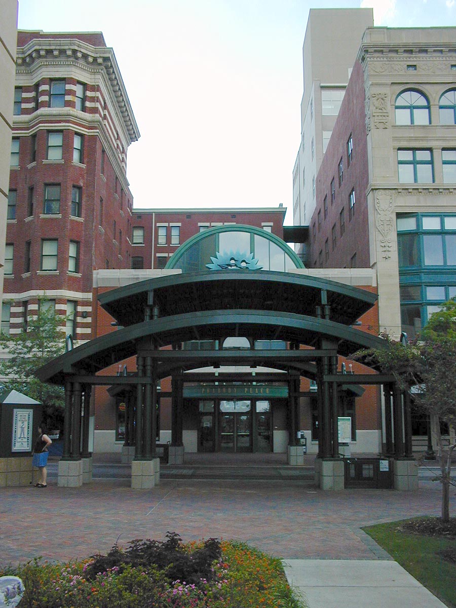 Peabody Place in Memphis, Tennessee, Main St. entrance