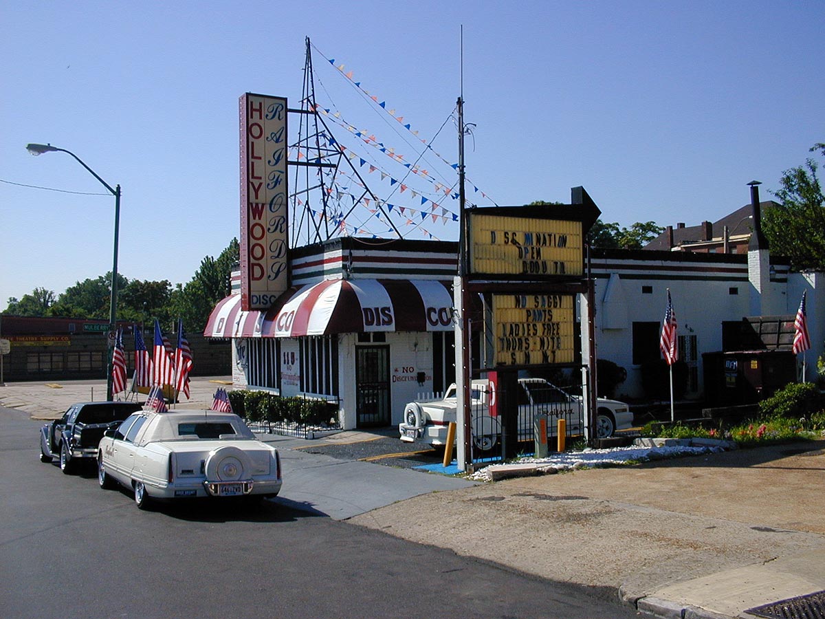 Memphis, Tennessee — Sign outside the famous dance club Raiford's Hollywood Disco: ‘No discrimination. No saggy pants. Ladies free.’