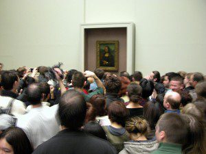 Mona Lisa by Leonardo da Vinci at Louvre Museum in Paris, France