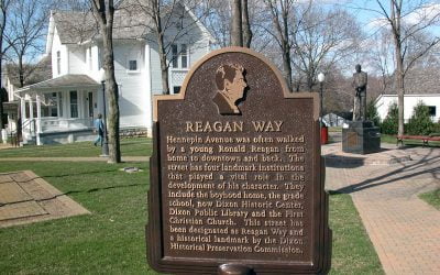 Reagan Way sign, Ronald Reagan Boyhood Home, Dixon