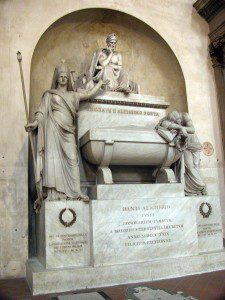 Dante Alighieri cenotaph at Santa Croce, Florence, Italy