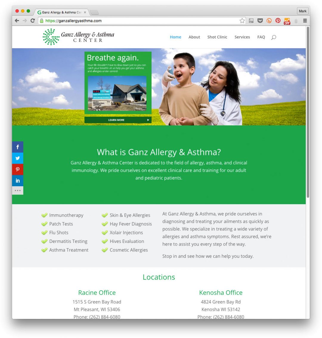 site design Ganz Allergy & Asthma Center