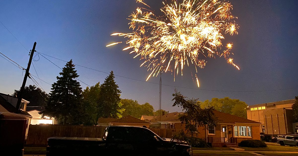 Fireworks in Racine, Wisconsin, July 4, 2025