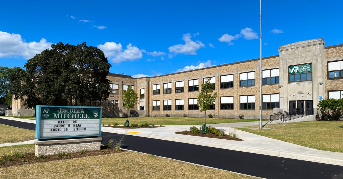 Mitchell School in Racine, Wisconsin in August 2025 after renovation