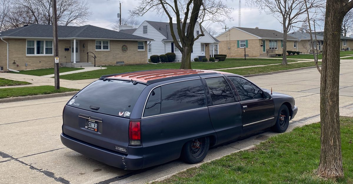 1993 Chevrolet Caprice Classic Station Wagon, parked on a Racine, Wisconsin street.